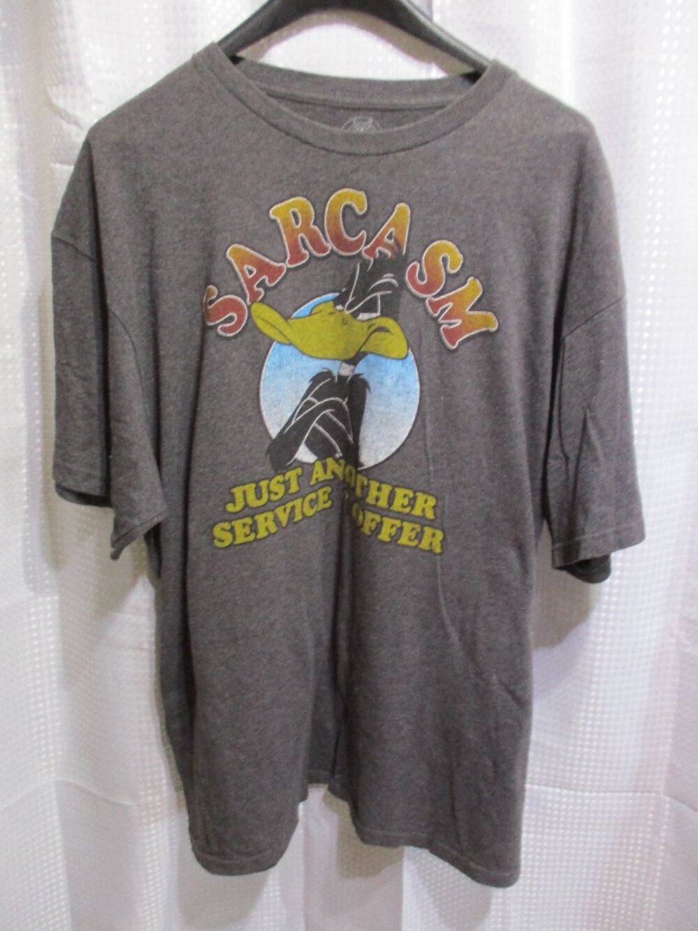 Vintage Looney Tunes Daffy Duck Men's Graphic T-Shirt 'Sarcasm'  Sz. XL